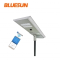 Bluesun led lampadaires 50w 80 watts solaire extérieur 100w tout en un lampadaire solaire