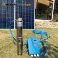 Système de pompe solaire à courant continu pour puits profonds 48V de pompe à eau solaire 1500W 2HP certifié CE en Afrique