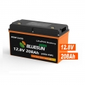 Batteries rechargeables Bluesun Batterie au lithium-ion 12V 200Ah LifePO4 Batterie solaire au lithium 200Ah DOD