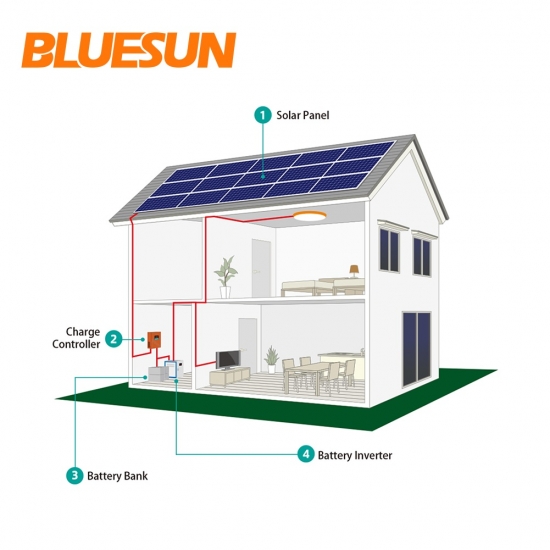 6KW off-grid solar power system 6000w solar system with battery