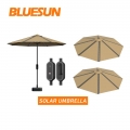 Parasol solaire de patio de jardin extérieur de 10 pieds de Bluesun parapluie d'ombre de plage avec des lumières de LTD