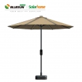 Parasol solaire de patio de jardin extérieur de 10 pieds de Bluesun parapluie d'ombre de plage avec des lumières de LTD