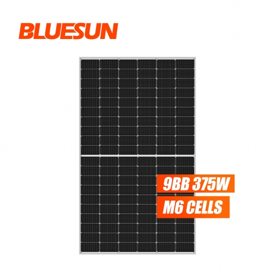 Bluesun 166mm 375w half cut mono solar panel