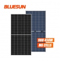 Bluesun Mono Bifacial Perc 450W Panneau Solaire Double Verre Panneaux Solaires Demi Cellule 450Watt 450 Wp