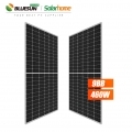 Bluesun UL Certificate Bifacial Solar Panel MBB Technology 460W Dual Glass Solar Panel
