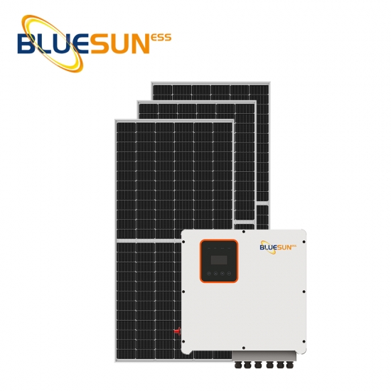 10KW Hybrid Solar System Connect To Grid And With Batteries Bank For 380V 400V Voltage