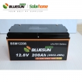 Batteries rechargeables Bluesun Batterie au lithium-ion 12V 200Ah LifePO4 Batterie solaire au lithium 200Ah DOD