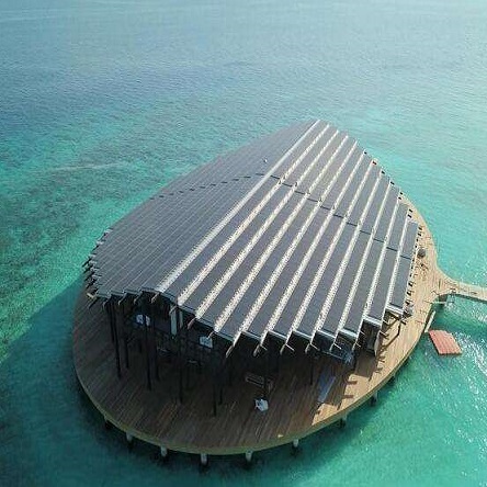panneau solaire toit maldives station solaire est terminée et ouverte