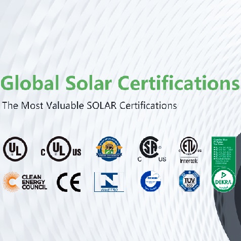 bluesun ensemble complet de certifications photovoltaïques