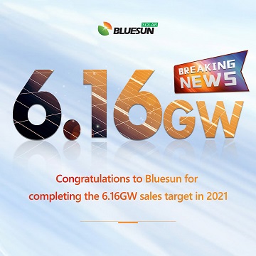 Félicitations！Bluesun a terminé la capacité d'expédition de 6,16 GW