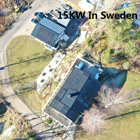 Système solaire Bluesun 15KW en Suède
