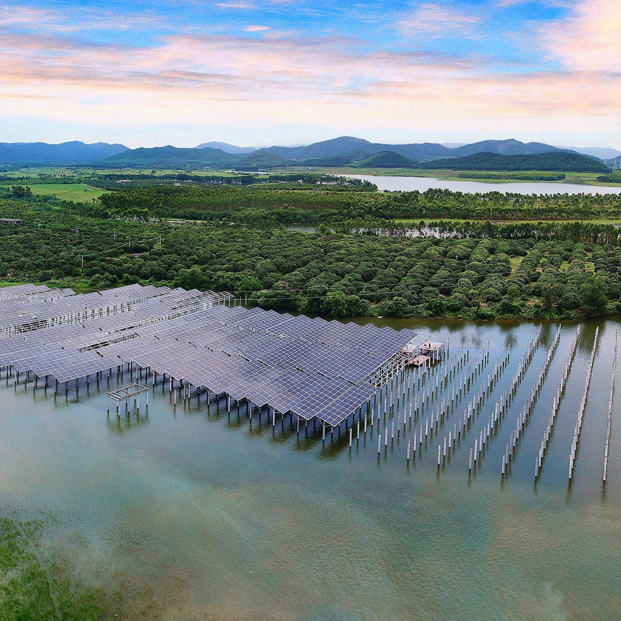 500kw eau définie sur la centrale électrique de la grille pv à anhui, Chine
