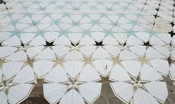 expo du jardin mondial de beijing: 94 parapluies pour la collecte des eaux de pluie par production photovoltaïque