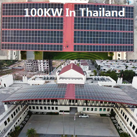  Bluesun 100KW sur un système solaire en réseau installé en Thaïlande