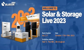 L'équipe Bluesun au Solar & Storage Live 2023